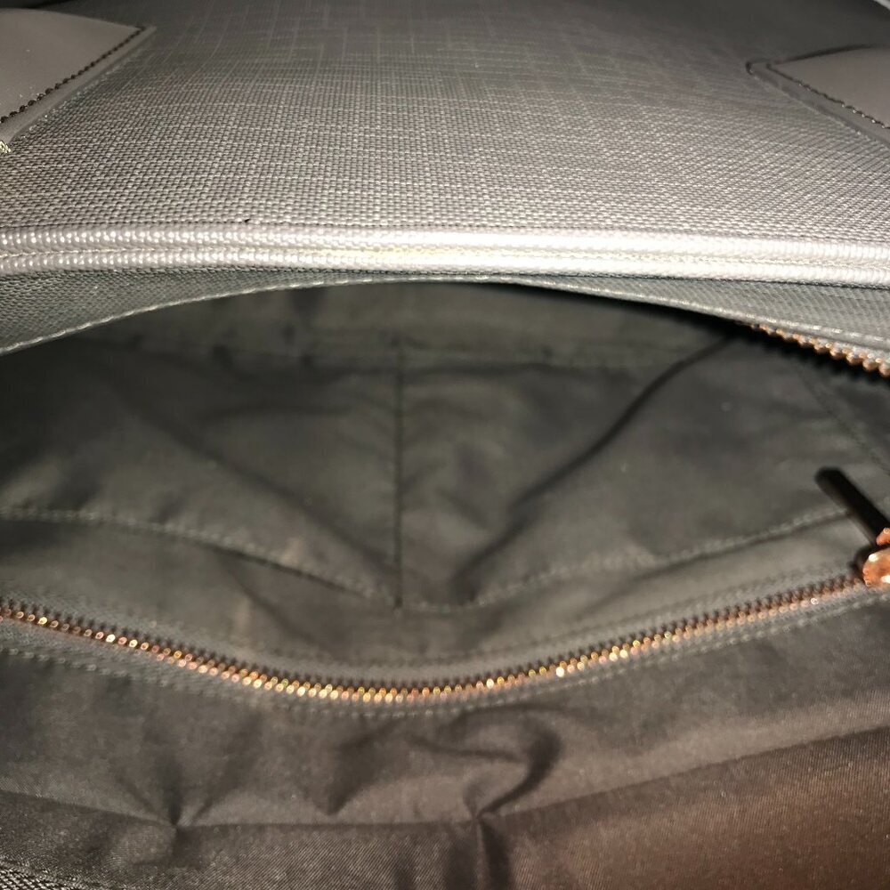 Dagne Dover Classic size Signature Tote in Graphite tablet briefcase w/rose gold - Picture 10 of 12